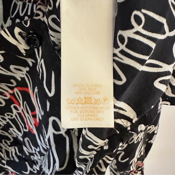Kate spade women’s fun print button up blouse SZ XS - Picture 3 of 7
